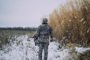 Hunter walking down the screen of Real World Giant Miscanthus
